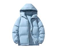 Hcclijo Herren Baumwolle Gefütterte Mäntel Pufferjacken Outdoor Kapuzenmantel Windjacke Dicke Warme Manteljacke Blue XXL