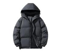 Hcclijo Herren Baumwolle Gefütterte Mäntel Pufferjacken Outdoor Kapuzenmantel Windjacke Dicke Warme Manteljacke gray9 XXL