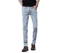 Hcclijo Herren Skinny Denim Jeans Herren Slim Fit Stretch Jeans Hose Grau Blau AA 201 Light Gray 27