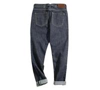 Hcclijo Klassische Jeans Für Herren Vintage-Stil Gerade Dunkle Selvedge-Jeans Denim Blue 38