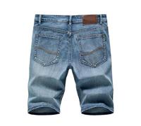 Hcclijo Männer Sommer Shorts Jeans Denim Hosen Stretch Dunkelblau Design Männer Jeans Dünne Gerade Männliche Kurze Jeans 866-blue 34