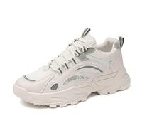 HCQIJINRX Atmungsaktive Herren-Sportschuhe, Netzstoff, Plateau, K9 Beige, 41 EU