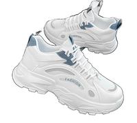 HCQIJINRX Atmungsaktive Herren-Sportschuhe, Netzstoff, Plateau, K9 White, 43 EU