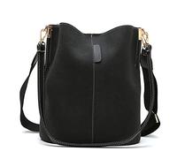 HDBD Bucket Bag Umhängetasche für Frauen Vintage Bucket Tote PU Leder Umhängetasche Handtaschen mit verstellbarem Riemen Retro Messenger Bags