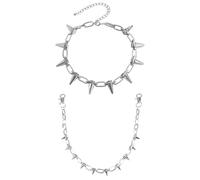 HDGSAFD 1 Nieten-Hosenkette, 1 Nieten-Halskette, Verzierung Im Punk-Stil, Unisex, Personalisierte Kettenverzierung