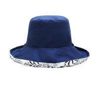 HDGSAFD 1 Stück Damen-Bucket-Hat, Damen-Wende-Bucket-Hat, Damen-Sonnenhut, Damen-Sonnenhut, UV-Schutz-Hut für Damen, Damen-Sommer-Strandhut, Damen-Strandhut, Blauer Bucket-Hat