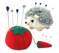 HDGSAFD 1 Stück Igel und 1 Stück Tomatennadeleinsatztasche, süßes Cartoon-Nadelkissen, Handnähnadelsammler, Stoffnadelkissen, Plüschnadeleinsatz, geeignet zum Nähen und Basteln.