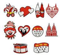 HDGSAFD 10 Stück Clown-Themen-Aufnäher, Aufbügler, Niedliche Cartoon-Aufnäher, Kleidungsdekorationszubehör