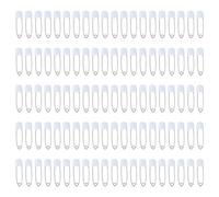 HDGSAFD 100 Stück Sicherheitsnadeln, Kunststoff-Metallnadeln, Kleine Sicherheitsnadeln, Baby-Sicherheitsnadeln, Weiße Halterungen