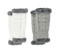 HDGSAFD 2 Paar Fingerlose Plüschhandschuhe, Warme Handschuhe, Strickhandschuhe, Plüsch-Winterhandschuhe