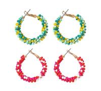 HDGSAFD 2 Paar Perlenohrringe, Stilvolle Und Personalisierte Ohrringe, Kreative Designohrringe, Frauenohrringe, Kleidungszubehör.