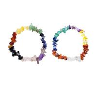 HDGSAFD 2 Stück Bunte Kiesarmbänder, Unregelmäßig Geformte Armbandaccessoires, Modische Und Beliebte Armbandaccessoires, Tägliche Allgleiche Dekoration.