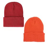 HDGSAFD 2 Stück Einfarbige Strickmützen, Outdoor-Beanie-Mützen, Retro-Pullover-Mützen, Unisex, Warme Wintermützen, Einfache Modische Mützen