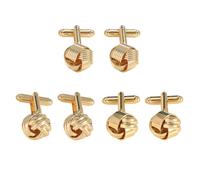 HDGSAFD 3 Paar Goldene Kugelförmige Hohlmanschettenknöpfe, Herrenmanschettenknöpfe, Hemdmanschettenknöpfe, Dekorative Manschettenknöpfe Für Kleidung, Metallmanschettenknöpfe