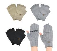 HDGSAFD 3 Paar Warme Handschuhe, Strickhandschuhe, Fingerlose Handschuhe, Modische Einfache Handschuhe, Herbst- Und Winterhandschuhe