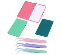 HDGSAFD 3-Teilige Nähnadelspeicherbox Und 3-Teilige Edelstahl-Pinzetten, Magnetpraxis, Tragbare Nähnadelschachtel, Nähzubehör.