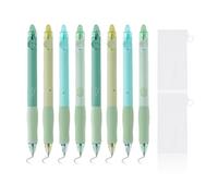 HDGSAFD 8 stück grüne löschbare Stifte und 2 Stück Federmäppchen, Stift, Kugelschreiber, niedlicher Stift, wiederverwendbarer Stift (grün)