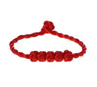 HDOYTXXM Einfache 5 geknotete Perlen, rote Schnur, geflochtenes Armband, Glücksseil Riemen, chinesische Feng Shui Kabbalah Armbänder, Geschenke Herstellungsset für Mädchen