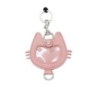 HDOYTXXM Leder Puss Head Schlüsselanhänger mit festem Halt, mehrere funktionale kleine Taschen für Damen, modische Ergänzung für Puss Schlüsselanhänger