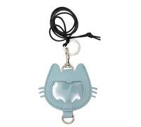 HDOYTXXM Leder Puss Head Schlüsselanhänger mit festem Halt, mehrere funktionale kleine Taschen für Damen, modische Ergänzung für Puss Schlüsselanhänger