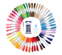 HDRNT 50 Farben Stickgarn Set Baumwollfadenset für kreative Stickbilder hochwertige Qualität ideal für Anfänger und Profis vielseitig einsetzbar für Handarbeit und DIY Projekte