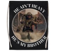 He Ain't Heavy He's My Brother Unisex Sporttasche Schwarz Gym Sack Unisex Sport Bag Black Gym Sack