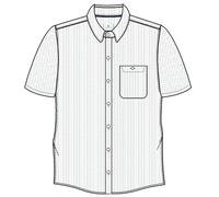 BASEFIELD - He.-Freizeithemd 1/2 Arm white-azure - Gr. - S