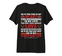 He is My Firefighter Funny Fireman Firefighters Lovers Premium T-Shirt