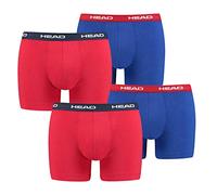 HEAD 10 er Pack Herren Boxer Boxershorts Basic Pant Unterwäsche, Farbe:White/Blue/Red, Bekleidungsgröße:M