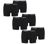 HEAD 6 er Pack Herren Boxer Boxershorts Basic Pant Unterwäsche, Farbe:200 - Black, Bekleidungsgröße:XL