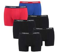 HEAD 6 er Pack Herren Boxer Boxershorts Basic Pant Unterwäsche, Farbe:Schwarz/Rot/Blau, Bekleidungsgröße:L
