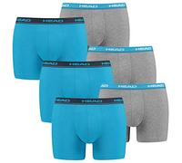 HEAD 10 er Pack Herren Boxer Boxershorts Basic Pant Unterwäsche, Farbe:White/Blue/Grey, Bekleidungsgröße:M