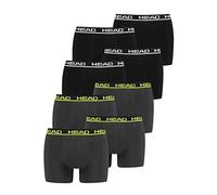 HEAD Herren Boxershorts Unterwäsche 8P (Black/Phantom Lime, M)