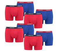 HEAD 10 er Pack Herren Boxer Boxershorts Basic Pant Unterwäsche, Farbe:White/Blue/Red, Bekleidungsgröße:M