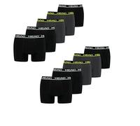 HEAD Basic Boxer Shorts Herren Unterwäsche Unterhose 10 er Pack,Black/Phantom L