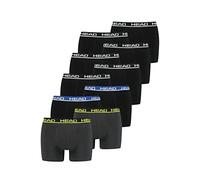 HEAD Basic Boxer Shorts Herren Unterwäsche Unterhose 10 er Pack, Farbe:Black/Black Blue/Phantom Lime, Bekleidungsgröße:S