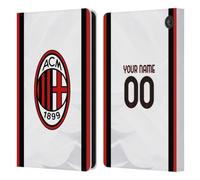Head Case Designs Offizielle Personalisierte Individuelle AC Milan Away 2026/27 Wappen-Set Leder-Wallet-Hülle Kompatibel mit Amazon Fire 7 2022