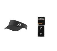 HEAD Damen Pro Player Womens Vizier Kopfbedeckungen, Schwarz, Einheitsgröße EU & Schweißband 2.5 Zoll