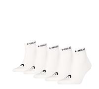 HEAD Unisex Quarter Socken, 5er Pack - ELEMENTS ALL SPORTS QUARTER ECOM, Kurzsocken, einfarbig Weiß 35-38
