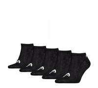 HEAD Unisex Sneaker Socken, 5er Pack - ELEMENTS ALL SPORTS SNEAKER ECOM, Kurzsocken, einfarbig Schwarz 35-38