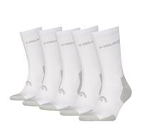 Kurzsocken HEAD "Socken HEAD ELEMENTS TENNIS CREW ECOM 5er Pack", Damen, Gr. 39-42, weiß, Obermaterial: 62% Polyester PES. 25% Baumwolle CO. 11% Polyamid PA. 2% Elasthan EL., Socken (74248620-39) weiß
