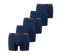 HEAD Herren 881500001 Boxershorts, 5er Pack, Peacoat/Orange, M