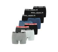 HEAD Herren Unterhose Basic Boxer Shorts Unterwäsche 10 er Pack, Farbe:Black/Blue Heaven/Grey Red/Grey Combo, Bekleidungsgröße:L