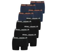 Head Herren Boxershorts Basic – 6er Pack, Schwarz/Blau Orange, Größe L
