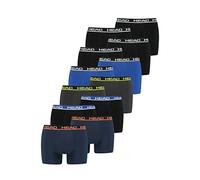 HEAD Herren Basic Boxer Pant Shorts Unterwäsche Unterhose 12 er Pack, Farbe:Black/Black Blue/Phantom Lime/Blue Orange/Blue Black, Bekleidungsgröße:L