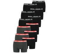 HEAD Herren Basic Boxer Pant Shorts Unterwäsche Unterhose 12 er Pack, Farbe:Black/Grey Red, Bekleidungsgröße:M