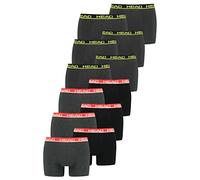 HEAD Men Boxershort 841001001 Basic Boxer 8er Pack, Farbe:Phantom Lime/Grey Red, Bekleidungsgröße:M