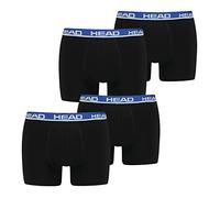 HEAD Boxershorts Basic Boxer 2er Pack Herren S Schwarz/Blau 95% Baumwolle 5% Elasthan