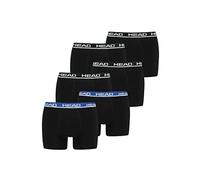 HEAD Herren Boxershorts 841001001 4er Pack, Farbe:Black/Black Blue, Bekleidungsgröße:M