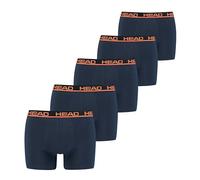 HEAD Herren Basic Boxers Boxer Shorts (5er Pack), Peacoat/orange, XXL